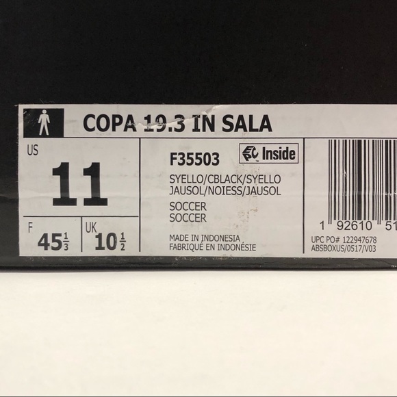 Adidas Cooa 19.3 IN SALA Mens Size 11 F35503 - Picture 7 of 8